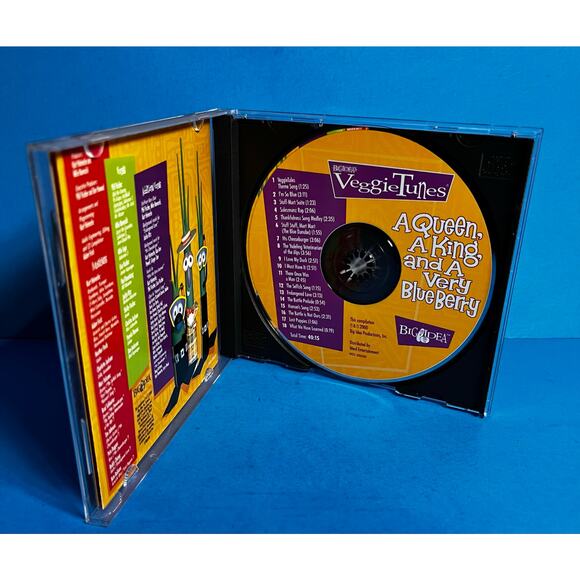 VeggieTales VeggieTunes CD A Queen A King and A Very Blue Berry 2000 Big Idea - Picture 4 of 5